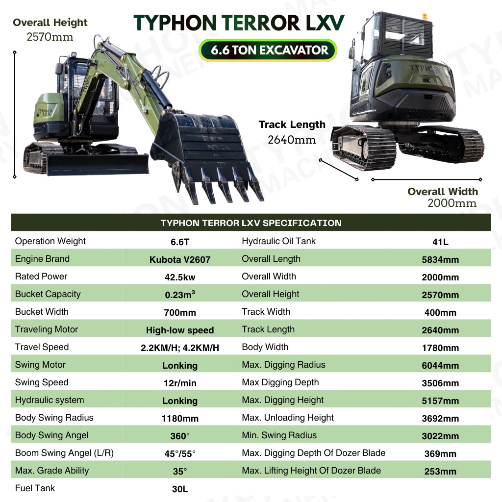 TYPHON TERROR LXV 6.6 Ton Excavator