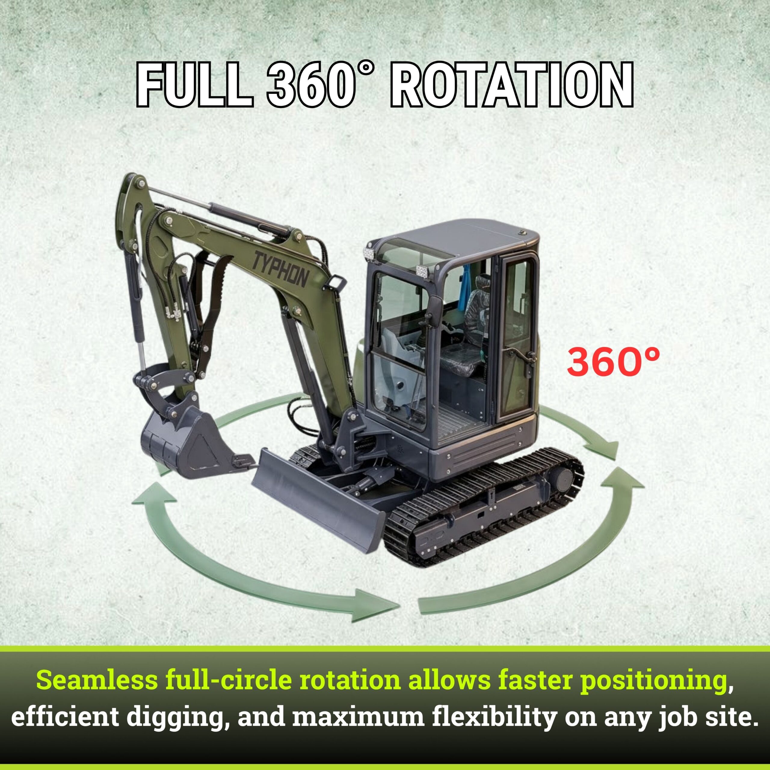 TYPHON KUVUO 4.0 four ton cabin mini excavator