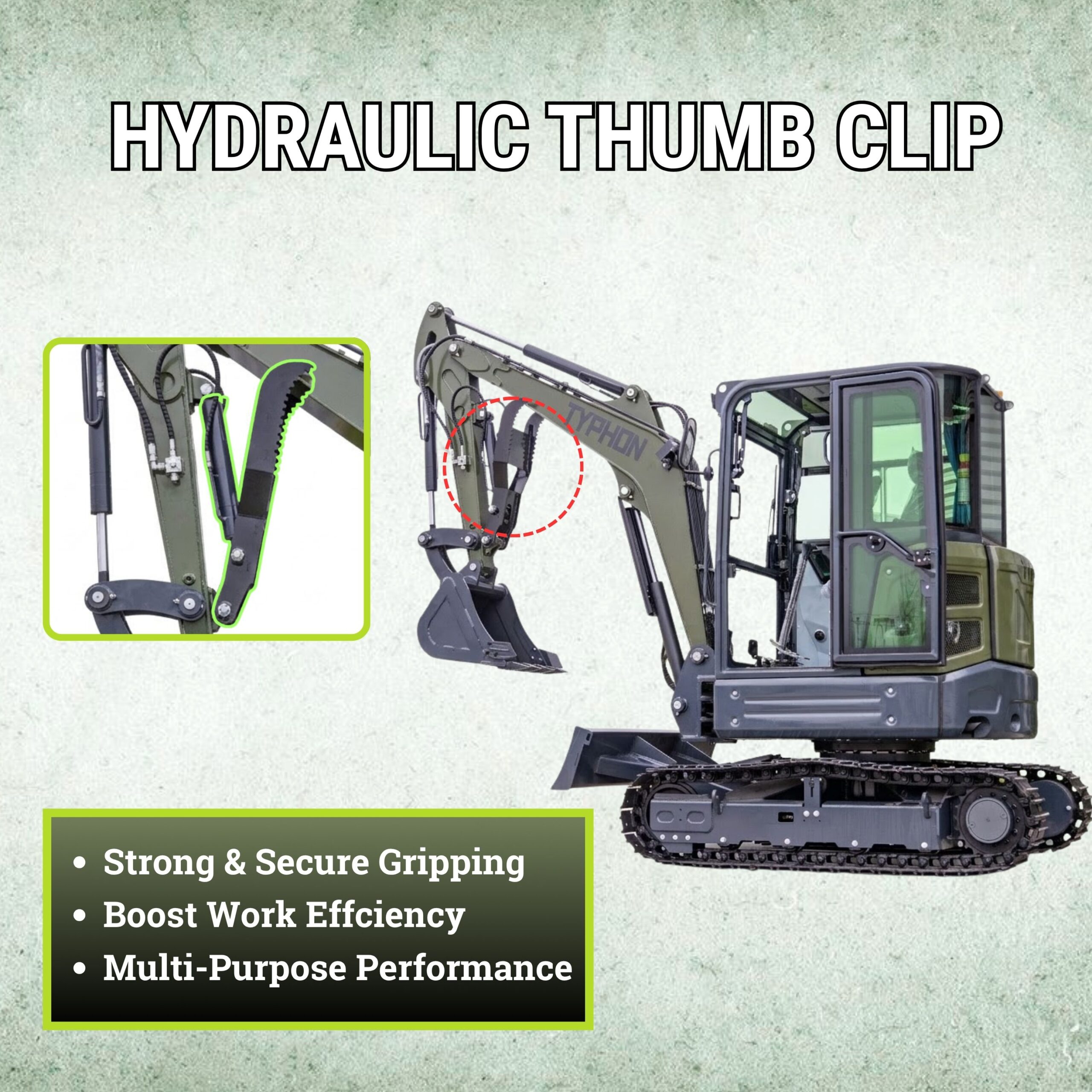 TYPHON KUVUO 4.0 four ton cabin mini excavator