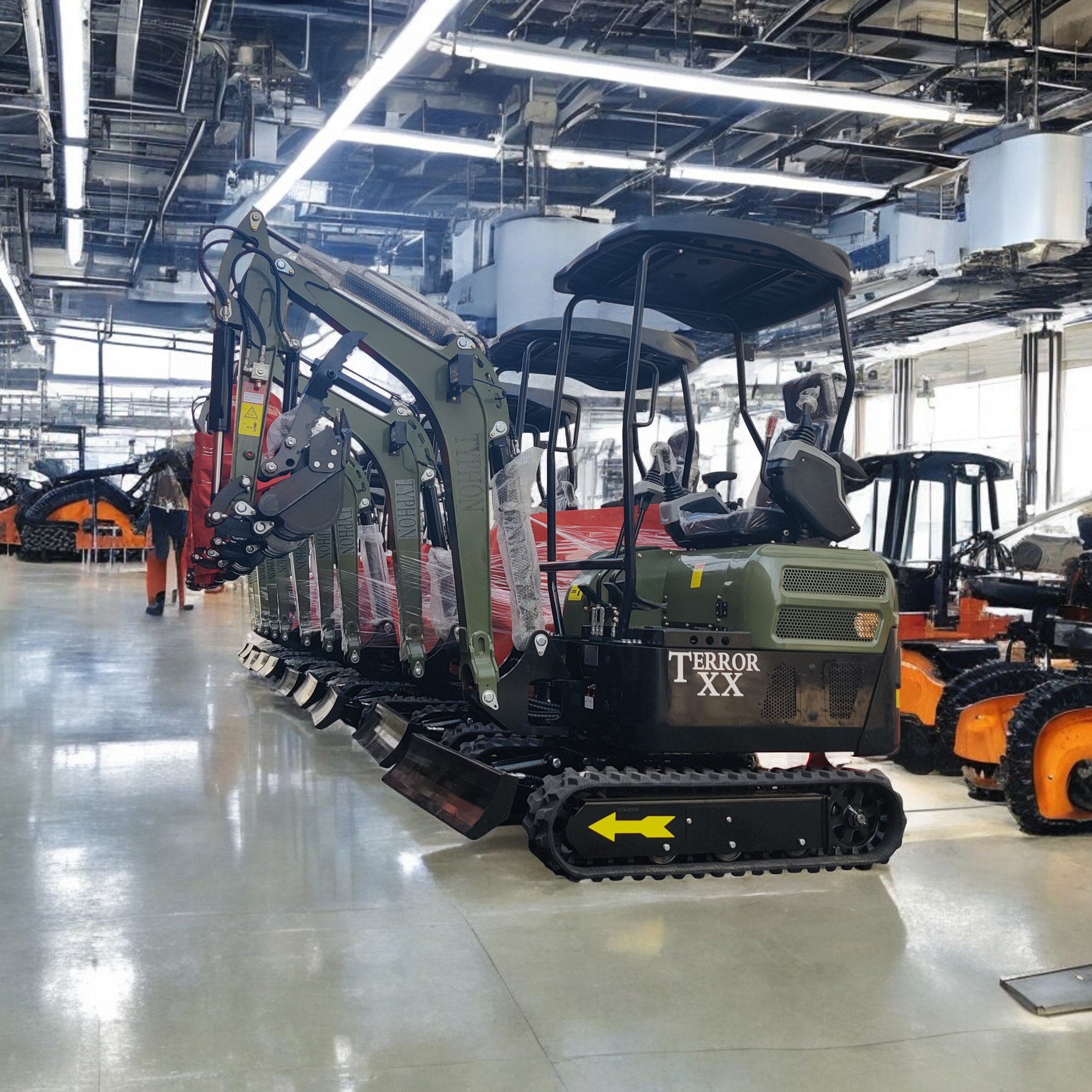 TYPHON TERROR XX Mini Excavator Rubber Track with Kubota D902