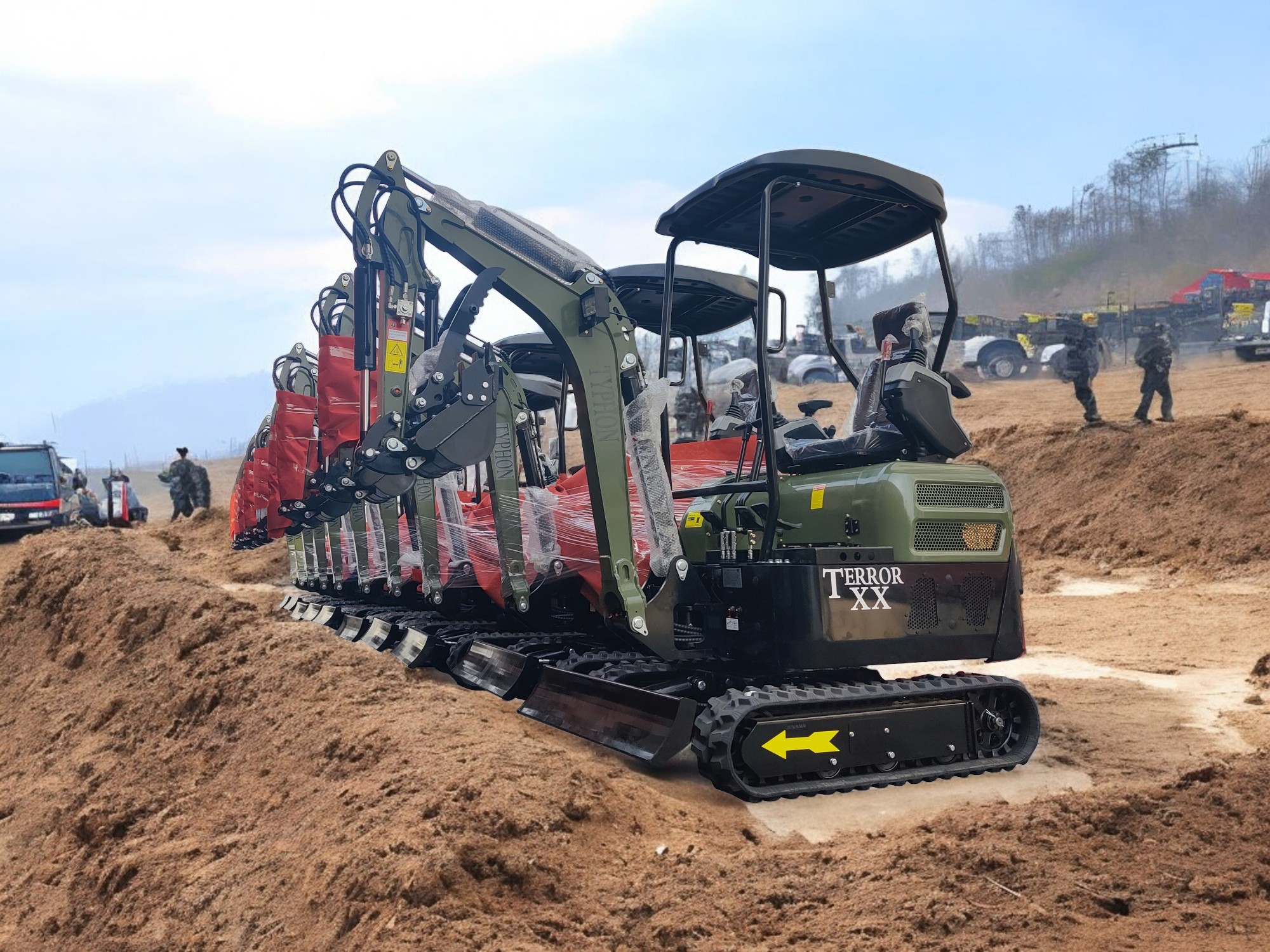 TYPHON TERROR XX Mini Excavator Rubber Track with Kubota D902