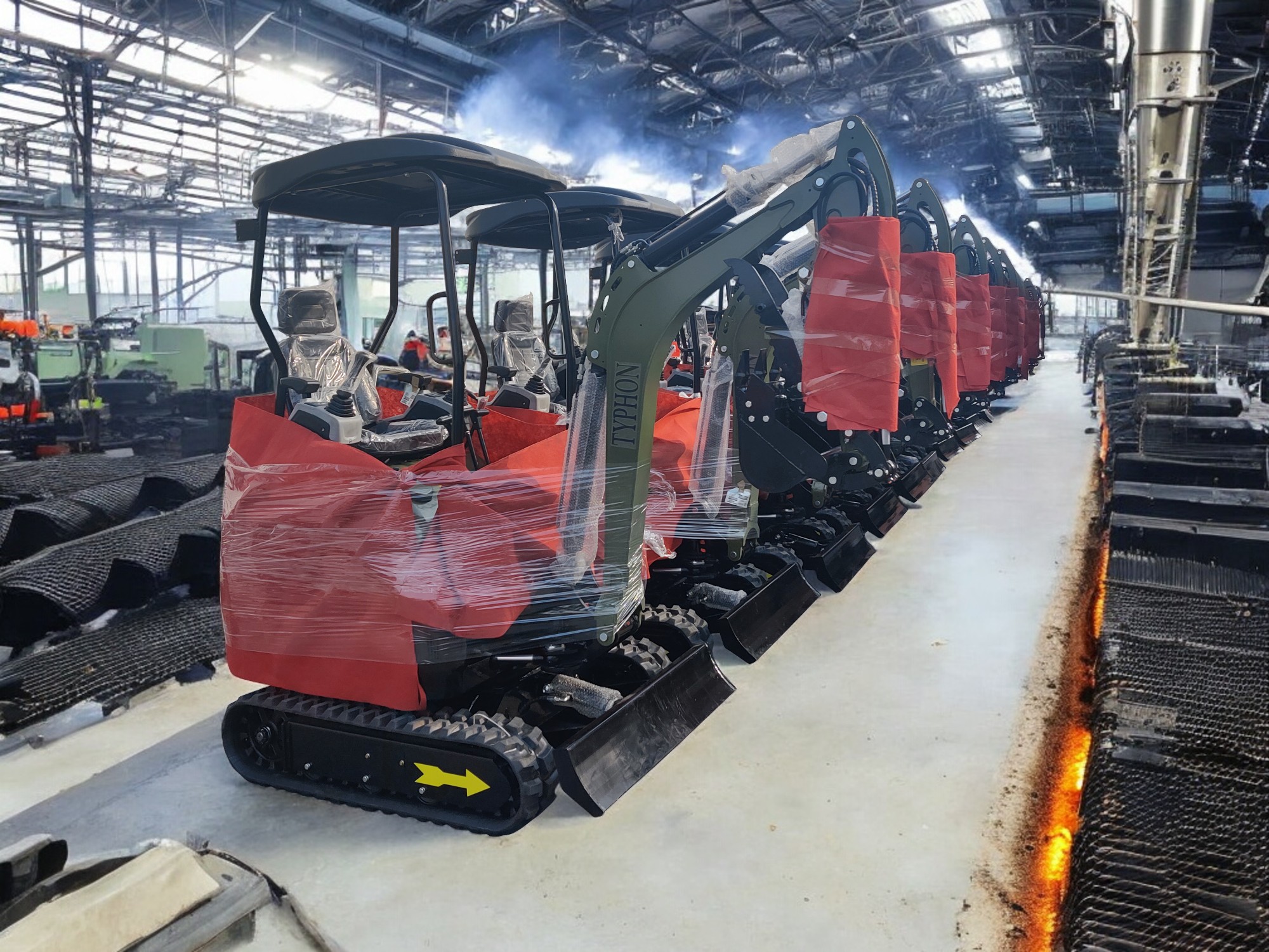 TYPHON TERROR XX Mini Excavator Rubber Track with Kubota D902