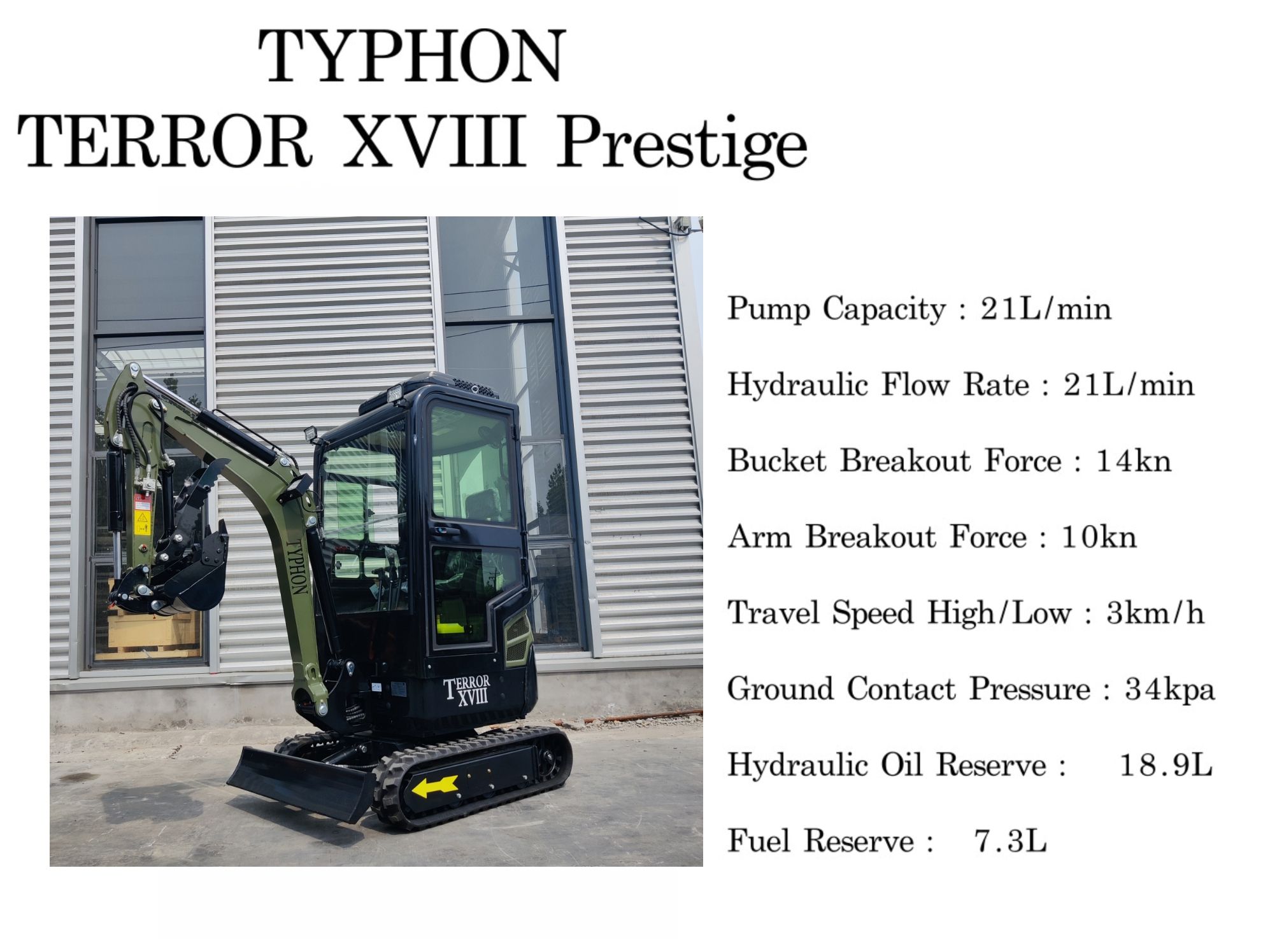 TYPHON TERROR XVIII 2 Ton Mini Excavator