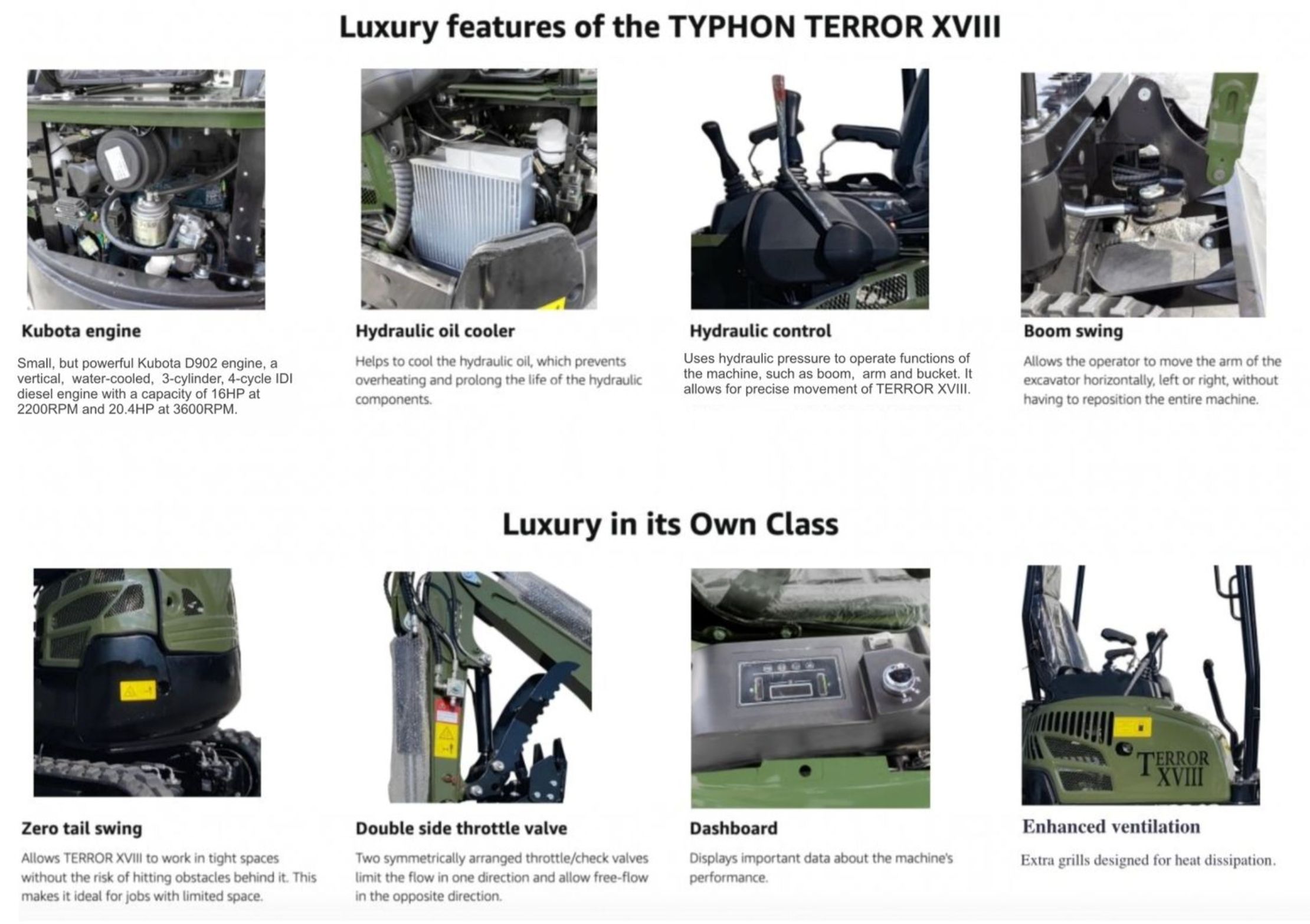 TYPHON TERROR XVIII 2 Ton Mini Excavator