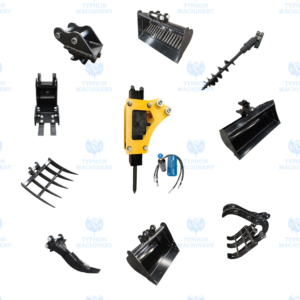 10-in-1 Mini Excavator Attachment Bundle