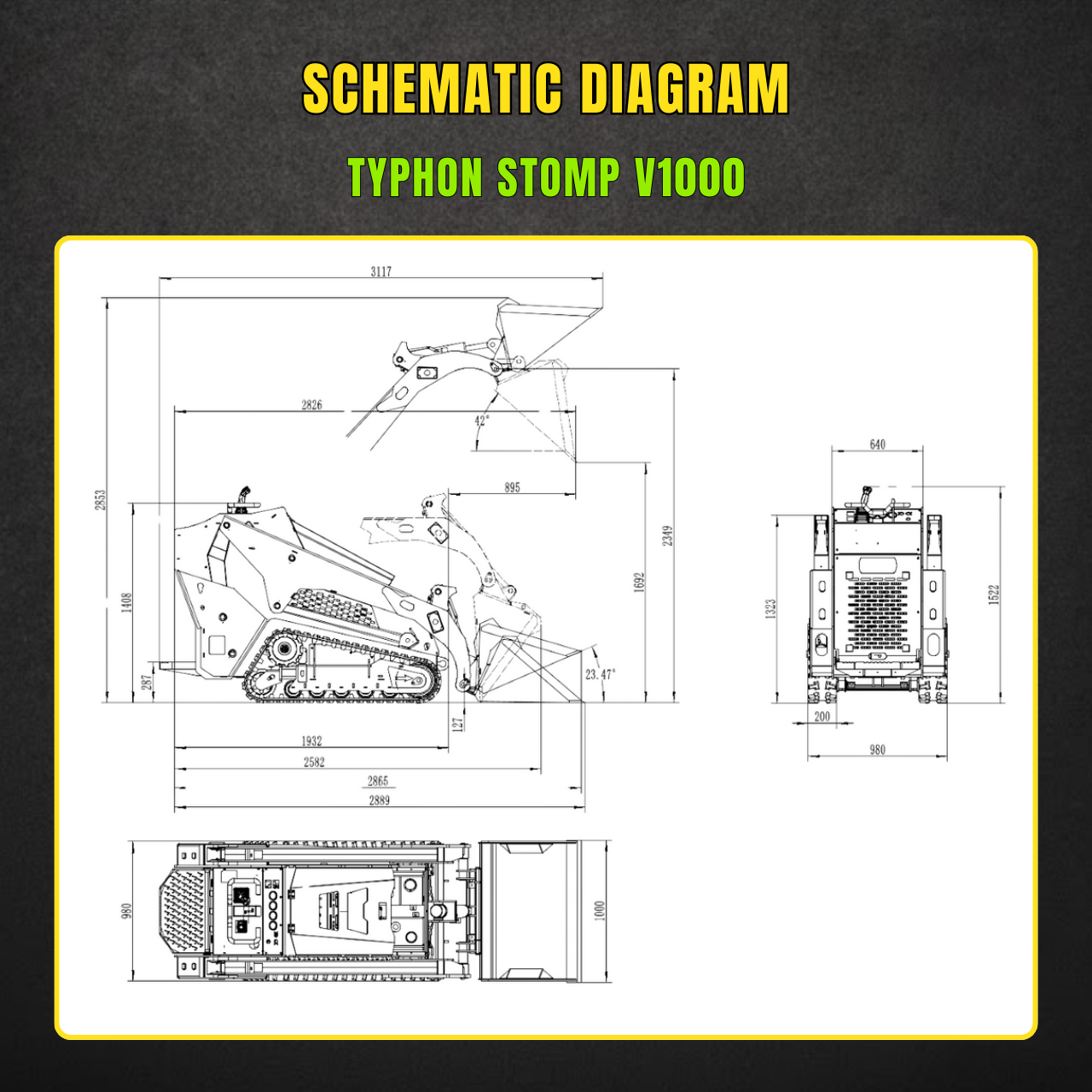 TYPHON Stomp V1000 24HP Kubota D1105