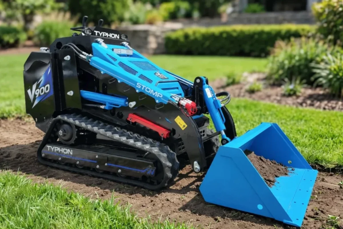5 Reasons TYPHON STOMP V900 Stand-On Skid Steer Beats Full-Size Loaders 5 Reasons TYPHON STOMP V900 Stand-On Skid Steer Beats Full-Size Loaders