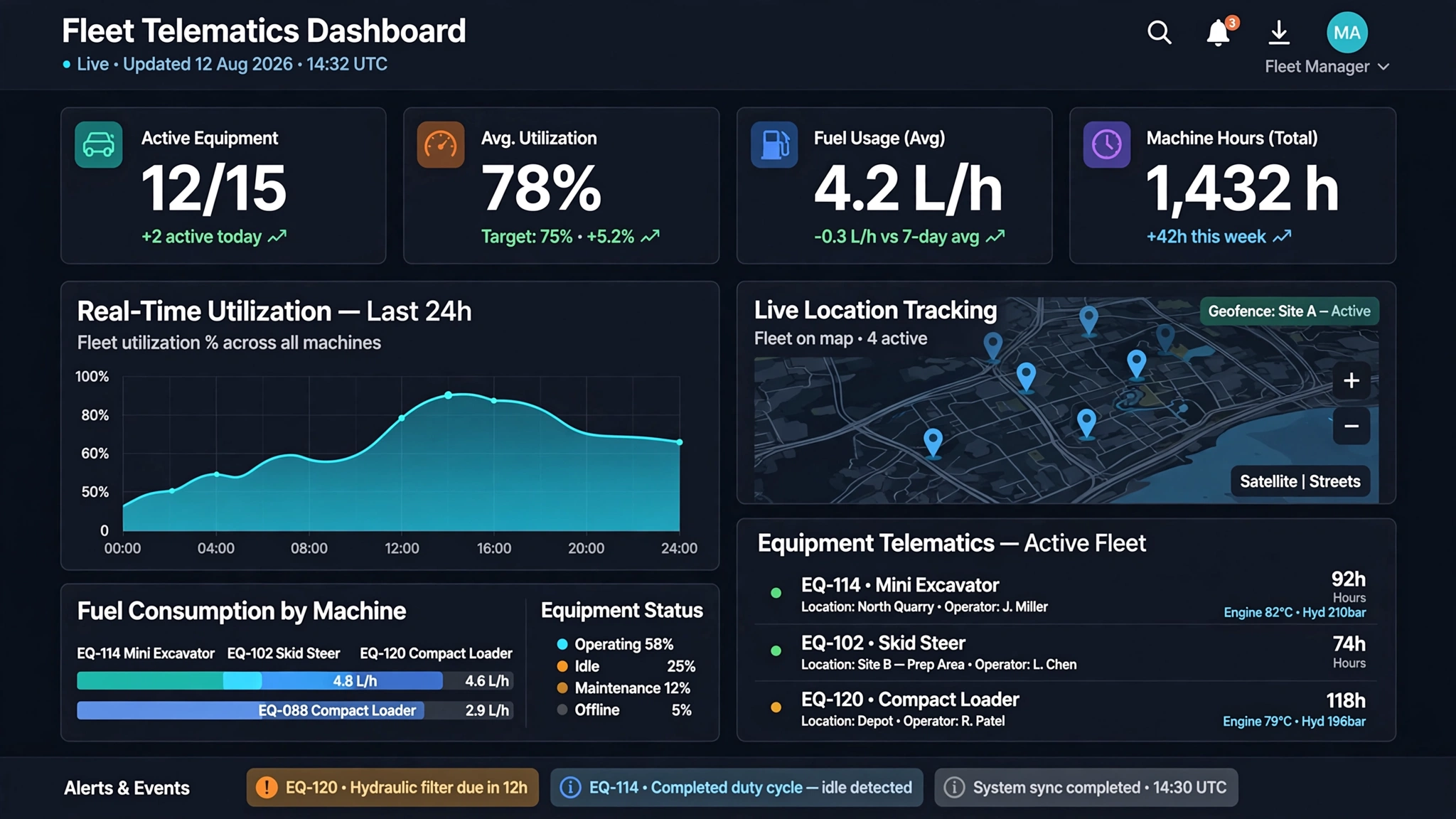 telematics cuts downtime