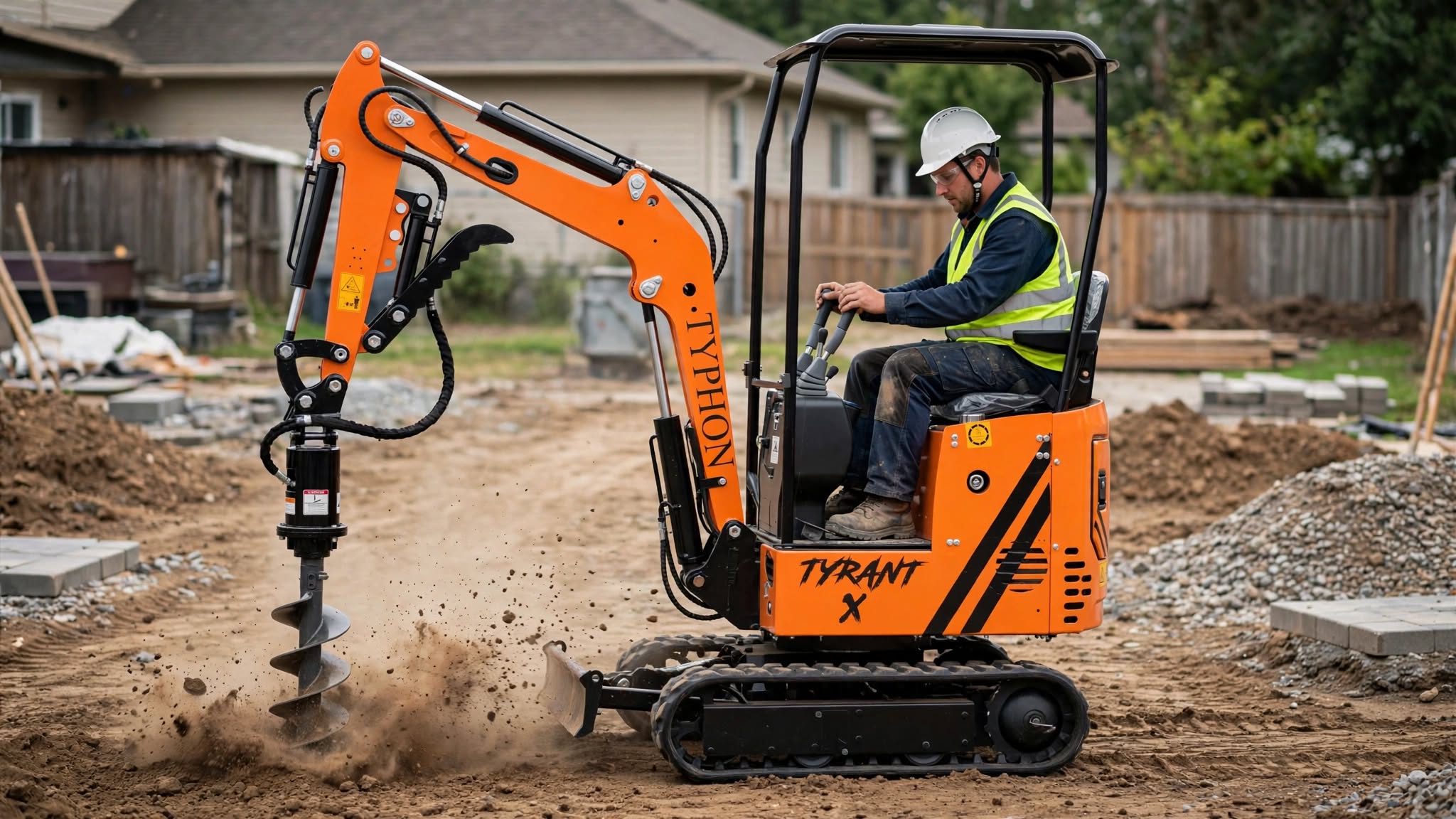 Mini excavator attachment .